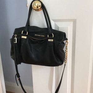 Michael Kors Black Leather Tassel bag